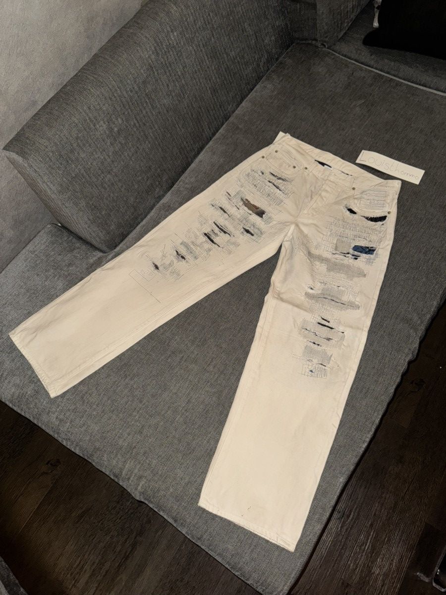 Maison Margiela × Supreme Supreme x MM6 Maison Margiela Distressed Loose Fit jean Size US 30 / EU 46 - 4 Thumbnail
