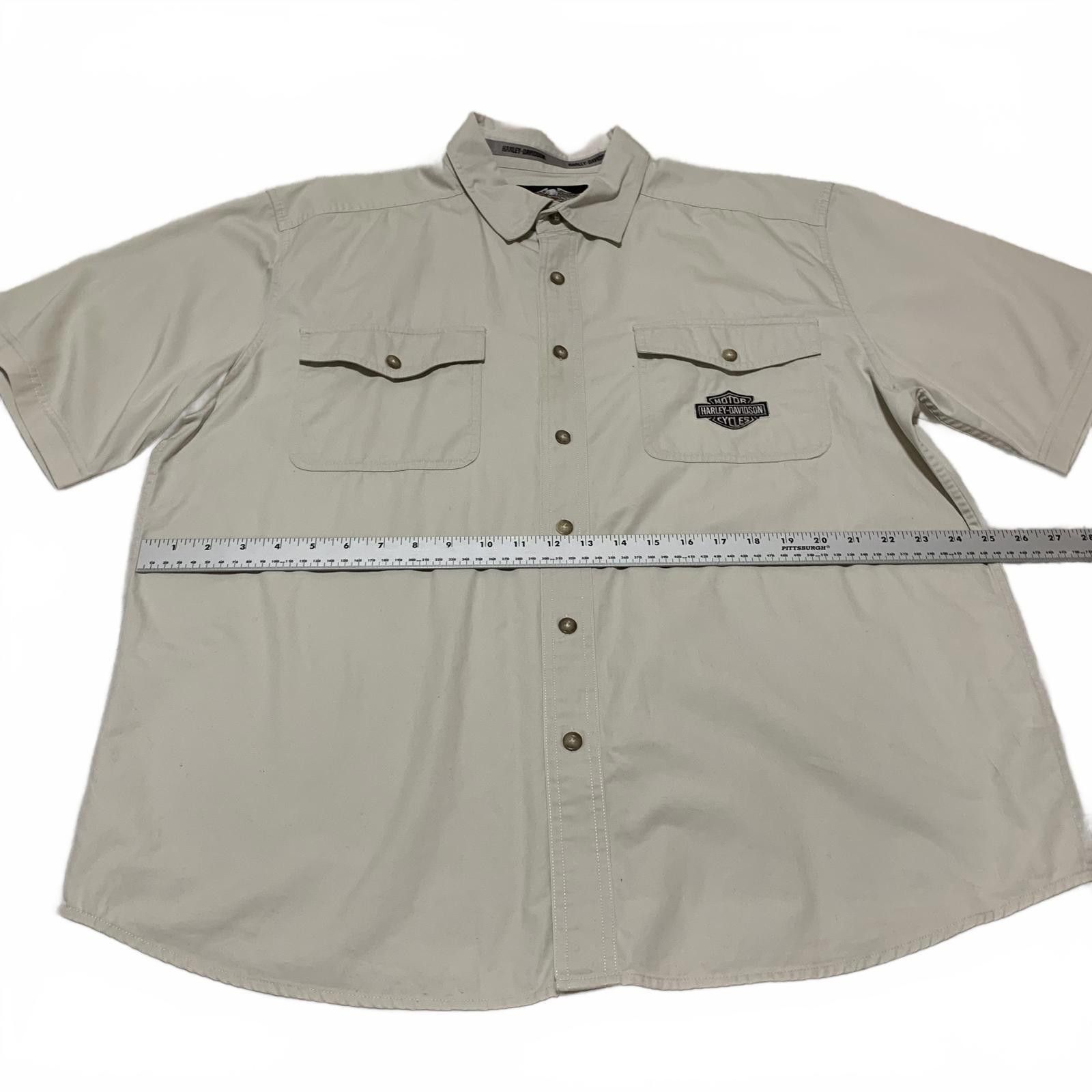 Harley Davidson Harley Davidson Beige Button-Up Shirt Eagle Tag XL Size US XL / EU 56 / 4 - 10 Thumbnail