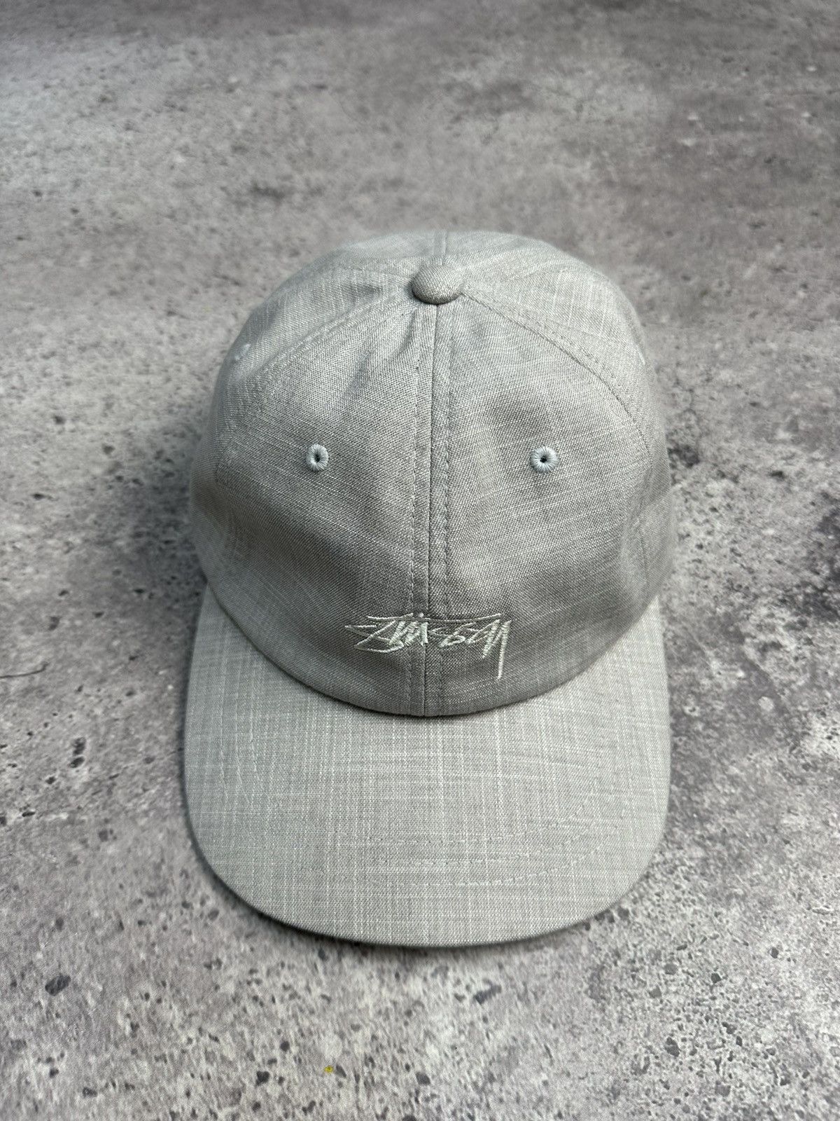 Stussy × Vintage Stussy Y2K Gray Cap Embroidered Logo Adjustable Size ONE SIZE - 1 Thumbnail