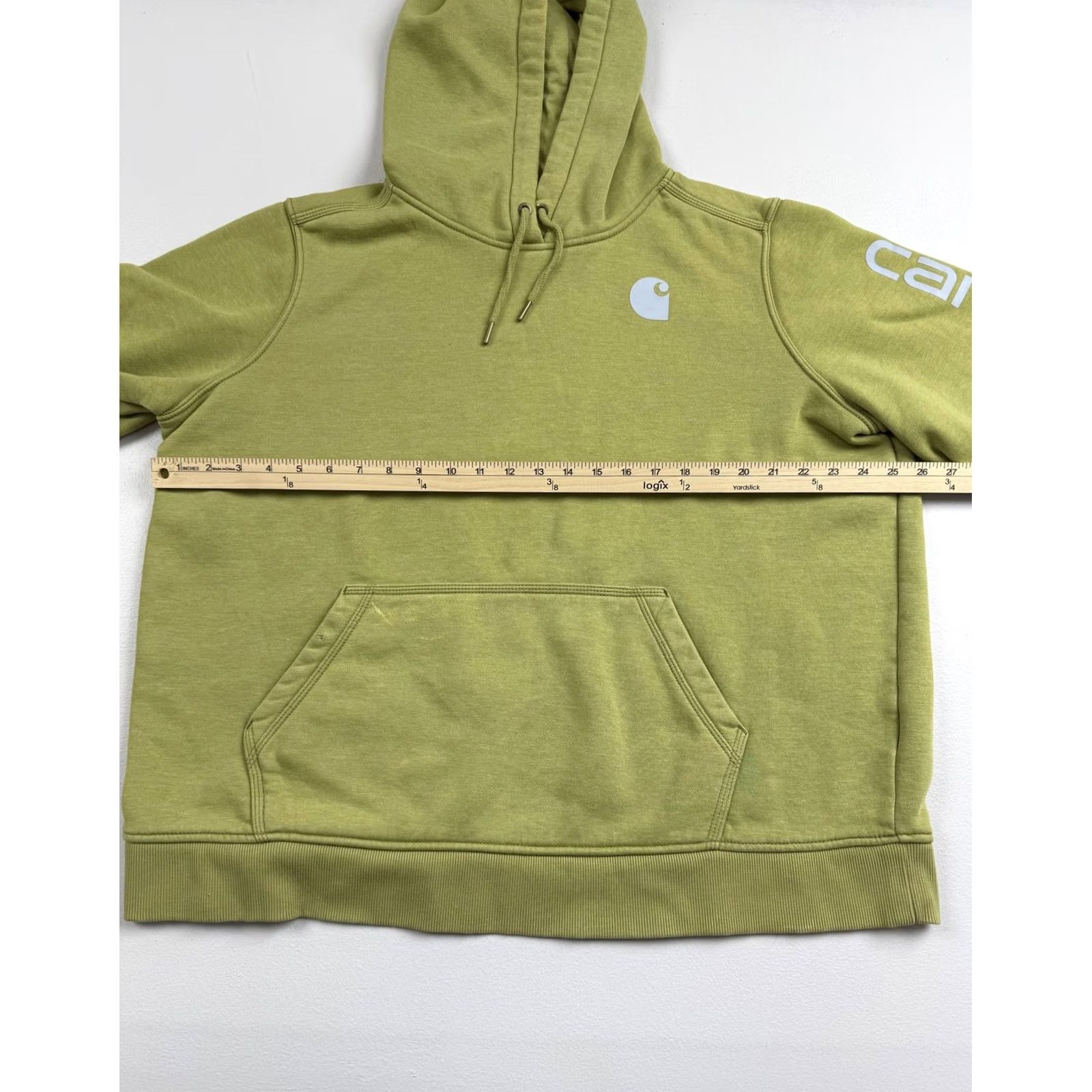 Carhartt Carhartt Hoodie Womens 2X Green Relaxed Fit Pullover Fleece Sweatshirt Logo Size XXL / US 16-18 / IT 52-54 - 6 Thumbnail