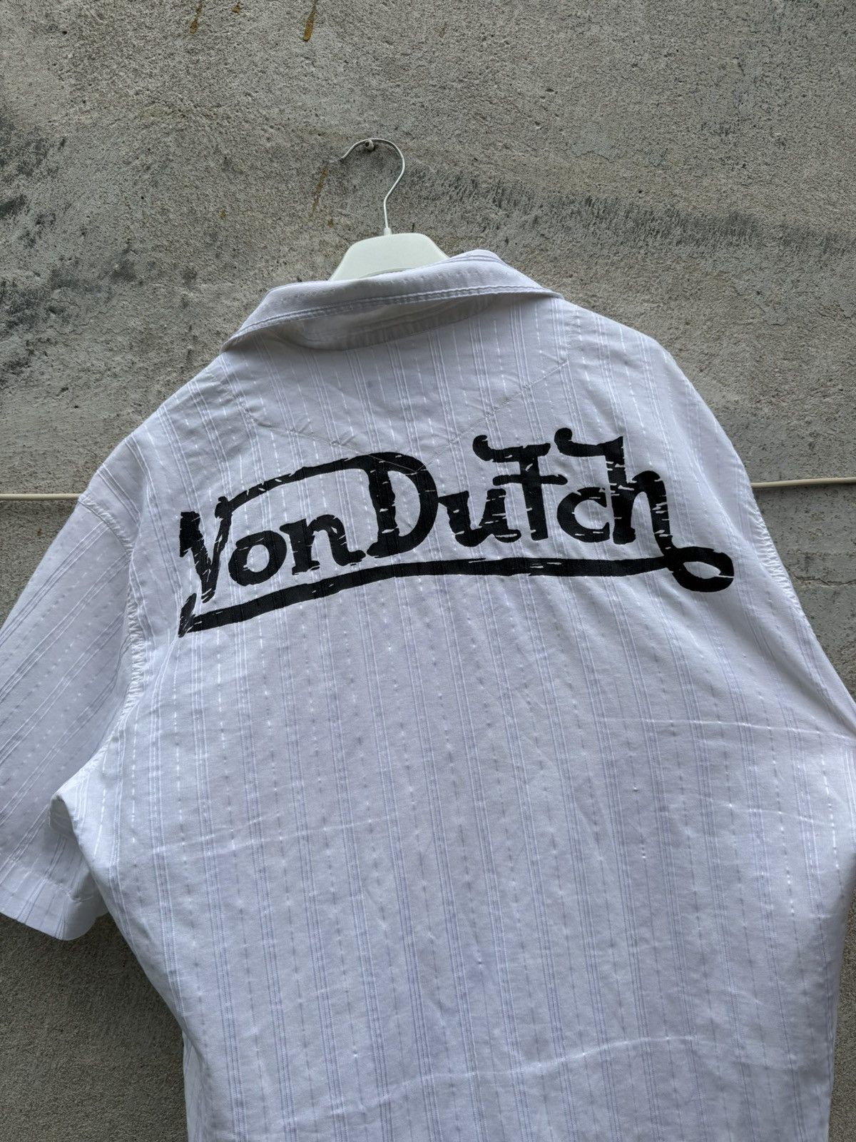 Von Dutch Vintage Von Dutch Logo Seersucker Shirt y2k swag drip boxy Size US L / EU 52-54 / 3 - 12 Thumbnail