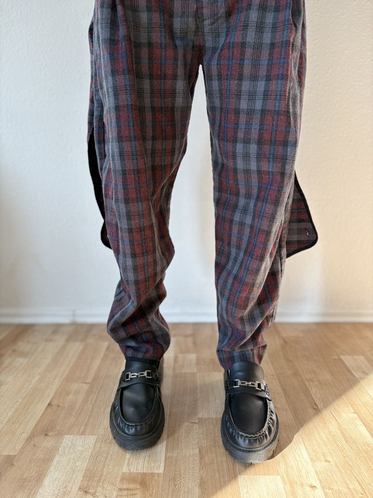 Henrik Vibskov 00s Vintage Henrik Vibskov Retro Plaid Trousers Pants Y2K Size US 35 - 10 Thumbnail