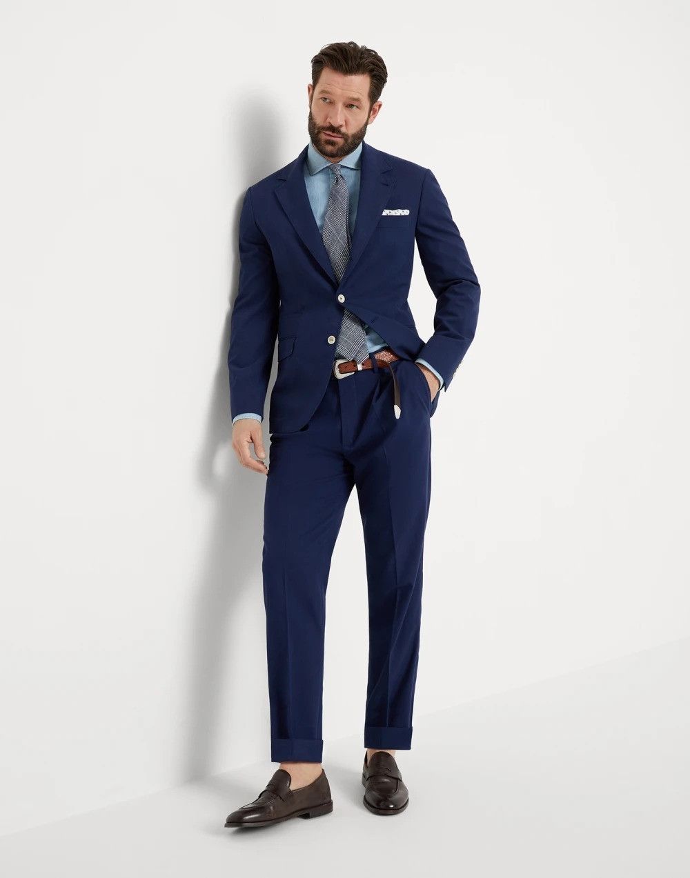 Brunello Cucinelli Suit in Dark Blue Size US L / EU 52-54 / 3 - 3 Thumbnail
