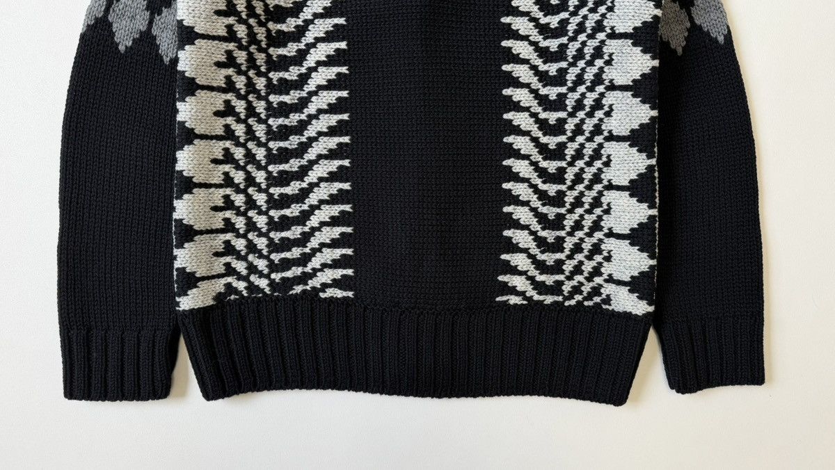 Dries Van Noten ‘Abstract Patterned’ Black Wool Cardigan Size US M / EU 48-50 / 2 - 16 Thumbnail