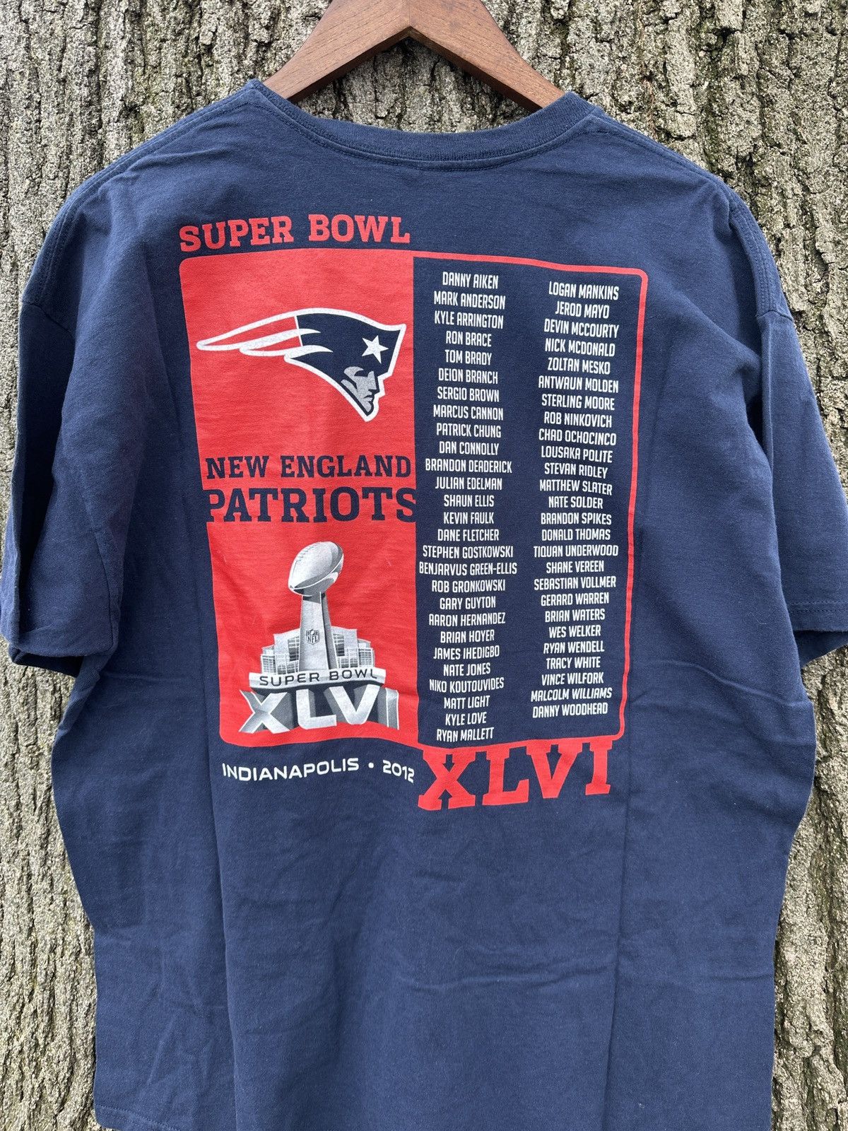 Gildan × NFL × Vintage Vintage 2012 Patriots NFL Superbowl Graphic T Shirt Size US XL / EU 56 / 4 - 3 Thumbnail