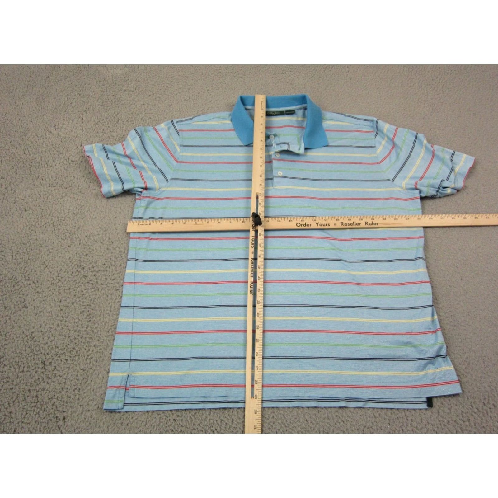 Vintage VINTAGE Bobby Jones Polo Shirt Mens XL Blue Striped Cotton Golf Short Sleeve Shirt Size US XL / EU 56 / 4 - 6 Thumbnail