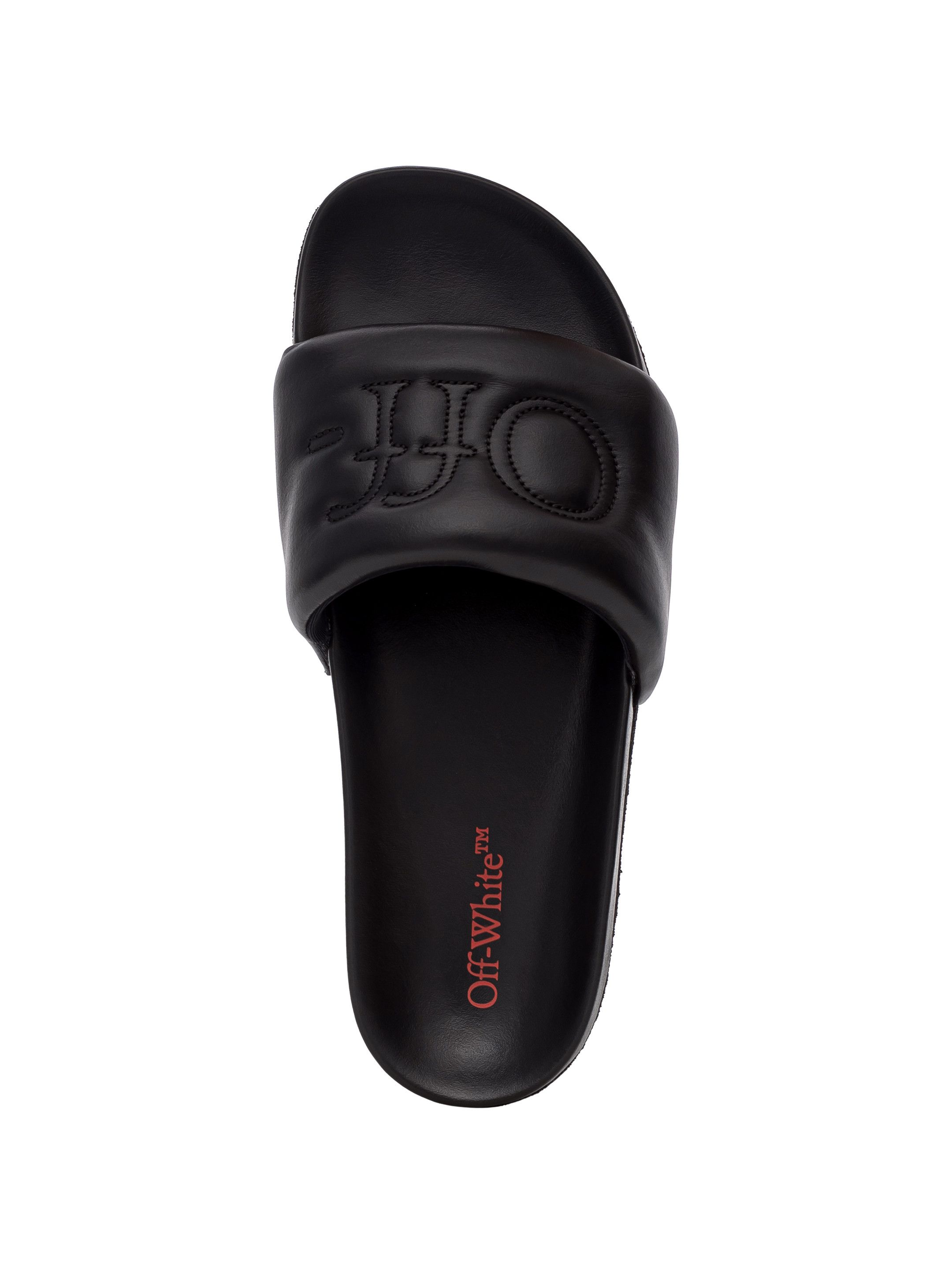 Off-White o1in1s1024 Q:2 / Bookish Leather Sliders in Black Size US 12 / EU 45 - 6 Thumbnail