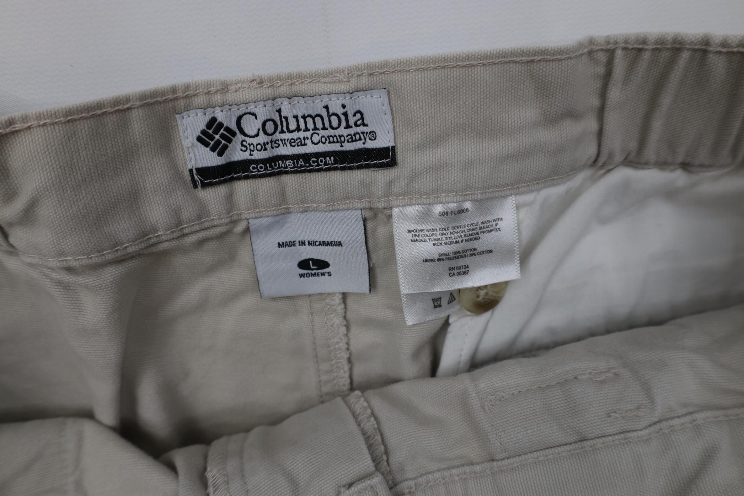 Columbia Vintage 90s Y2K Columbia Above Knee Cargo Shorts Stone Size 33" - 7 Thumbnail