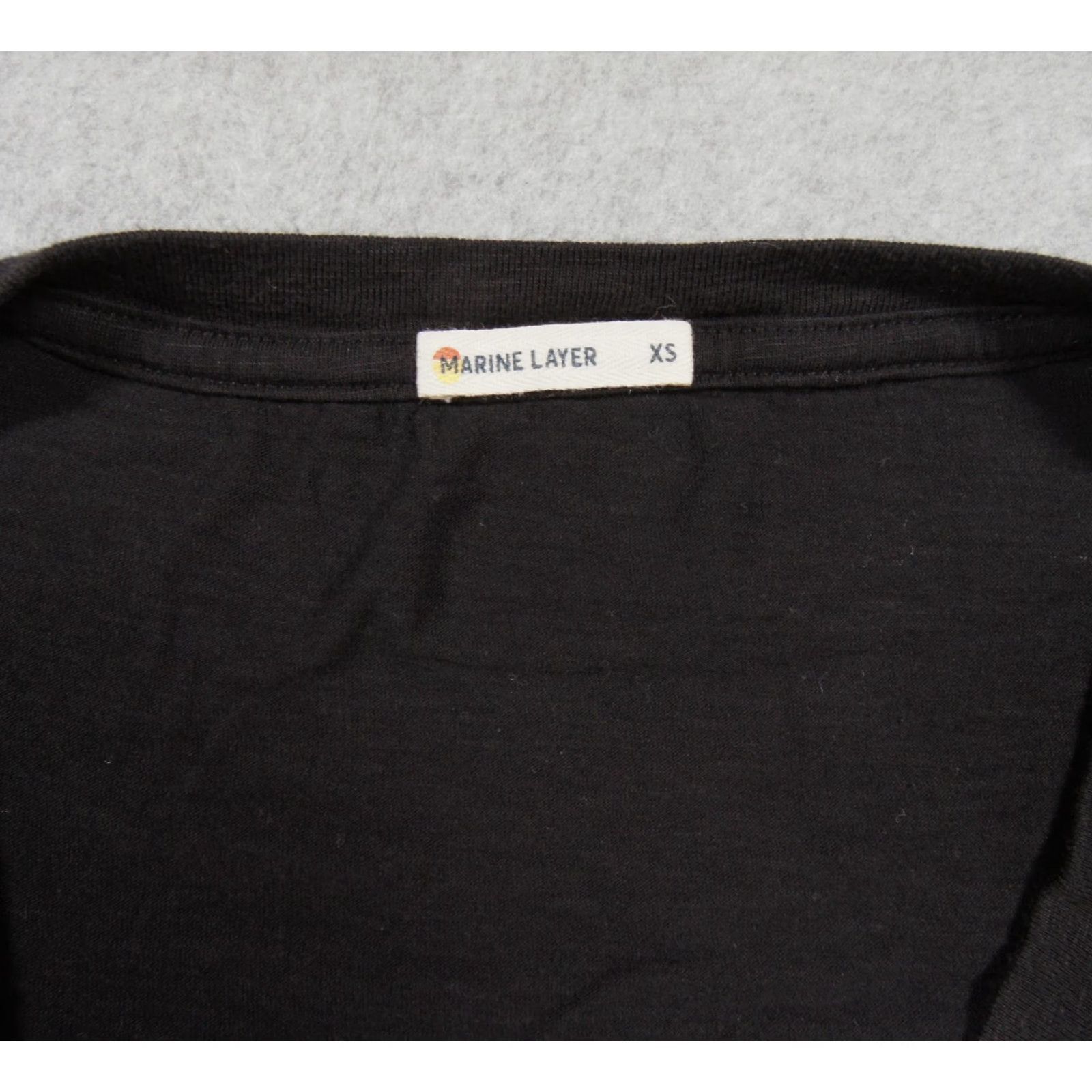 Marine Layer Marine Layer T-Shirt Womens XS Black V-Neck Relaxed Oversized Tee - Casual All Seasons Size XS / US 0-2 / IT 36-38 - 4 Thumbnail