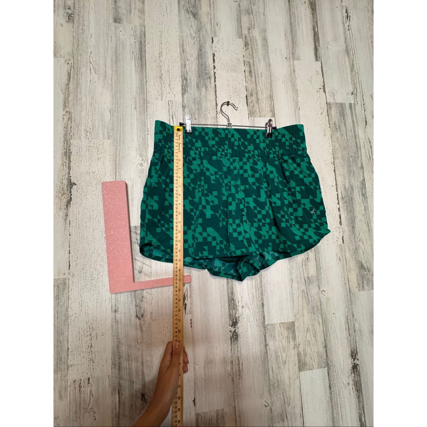 Other JoyLab Green Geometric Active Shorts Women’s XL High Waist W Size 38" / US 16 / IT 52 - 9 Thumbnail