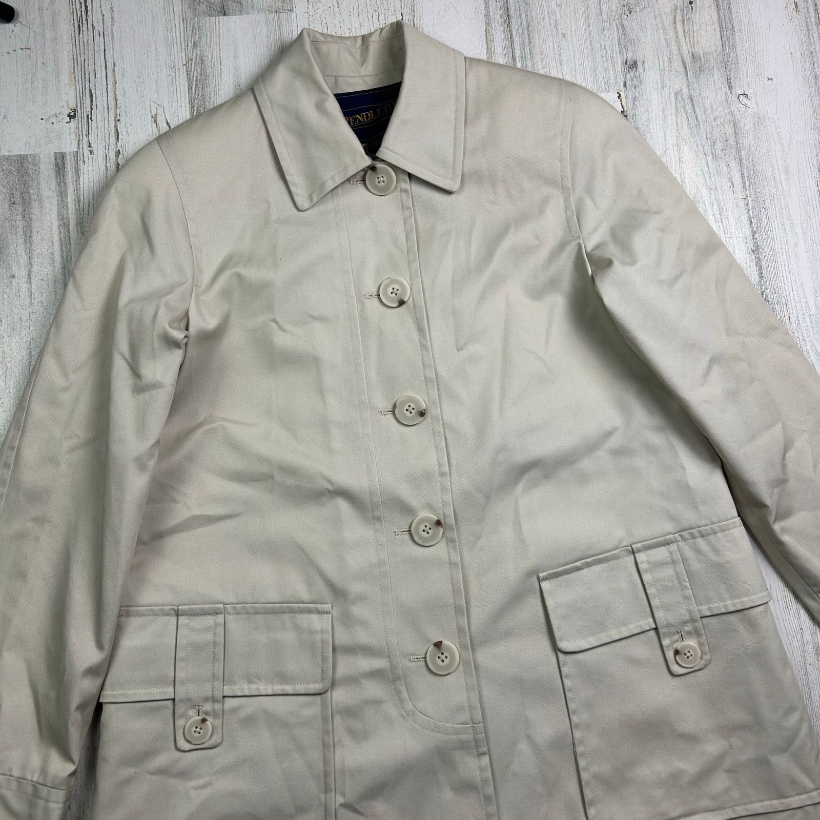 Pendleton × Vintage Pendleton Women's Trench Rain Jacket Size XS Coat Tan P74024 Size XS / US 0-2 / IT 36-38 - 12 Thumbnail
