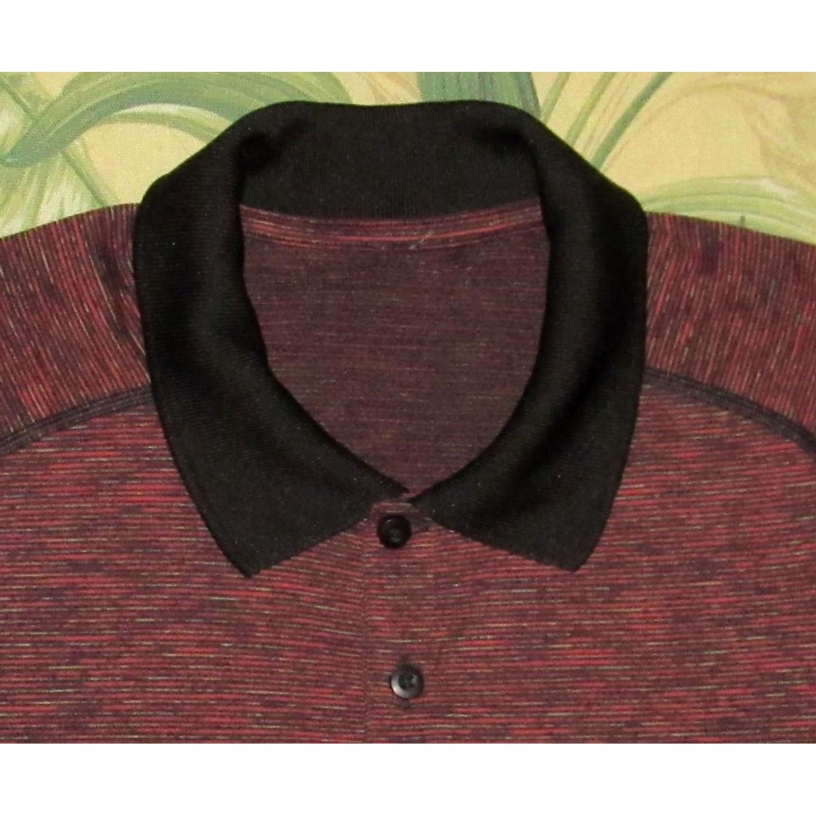 Lululemon LULULEMON Black Red Striped Short Sleeve Polo Shirt Large Mens Size US L / EU 52-54 / 3 - 2 Thumbnail