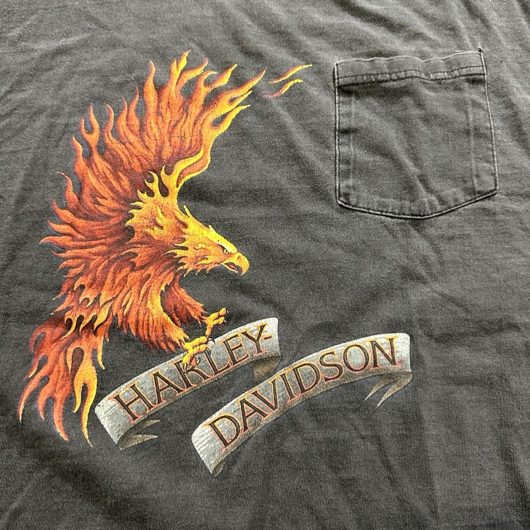 Harley Davidson Vintage Harley Davidson Shirt Mens XL SS Tee Y2K 2000s Flaming Eagle Florida Size US XL / EU 56 / 4 - 2 Thumbnail
