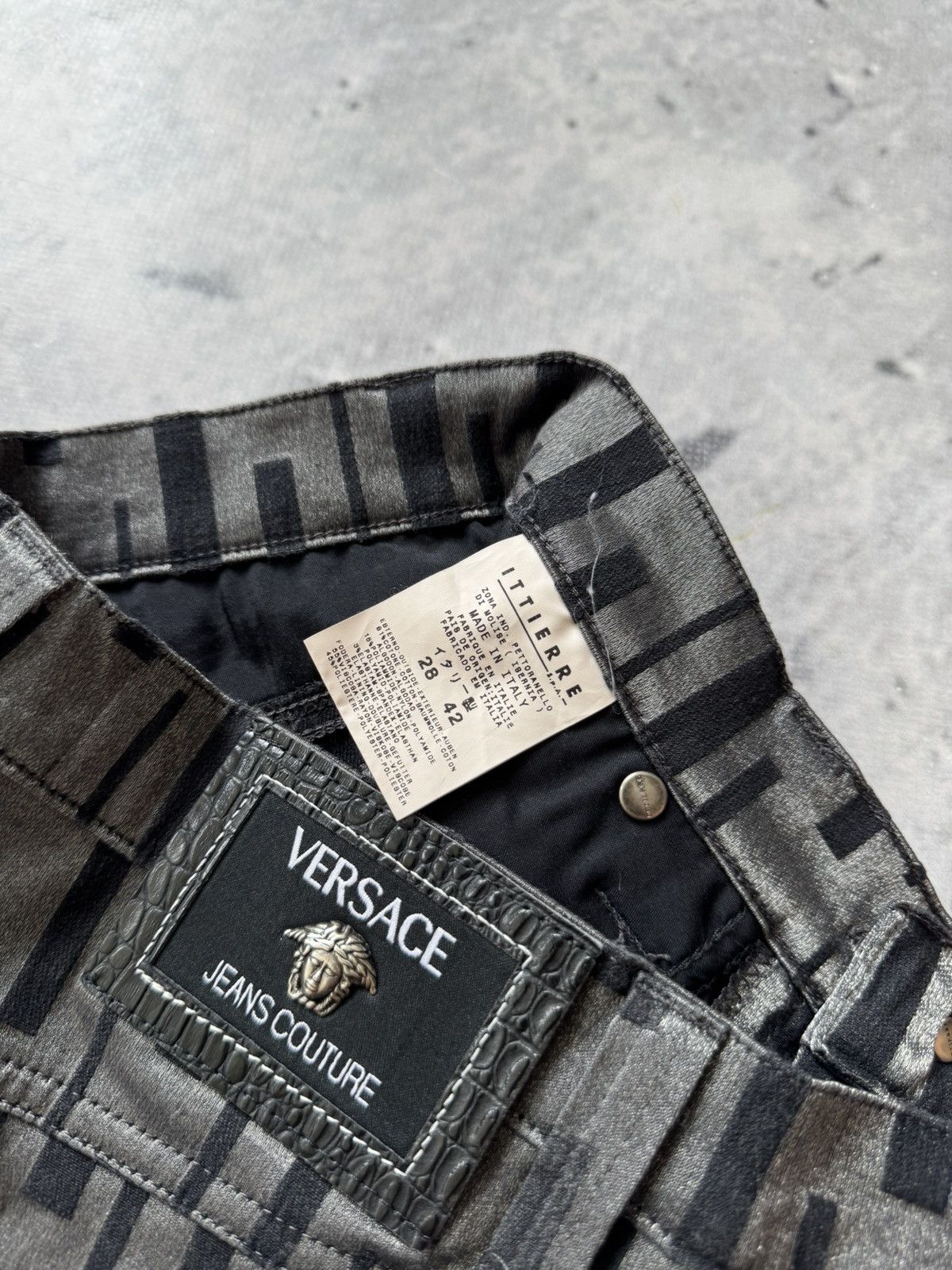 Versace × Vintage Versace 00s Jeans Couture awesome wmns pants luxury jeans Size 28" / US 6 / IT 42 - 7 Thumbnail