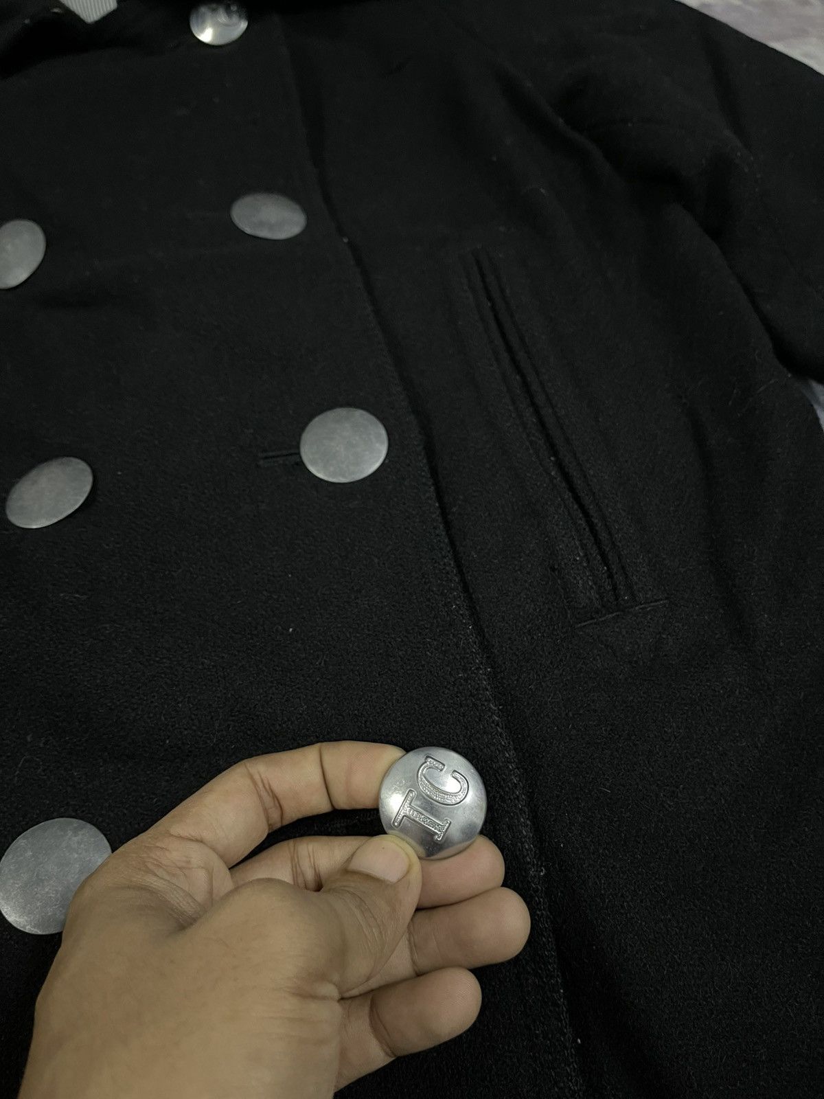 Issey Miyake × Japanese Brand × Tsumori Chisato 2000s TSUMORI CHISATO PEACOAT WOOL JACKET NICE DESIGN Size M / US 6-8 / IT 42-44 - 5 Thumbnail