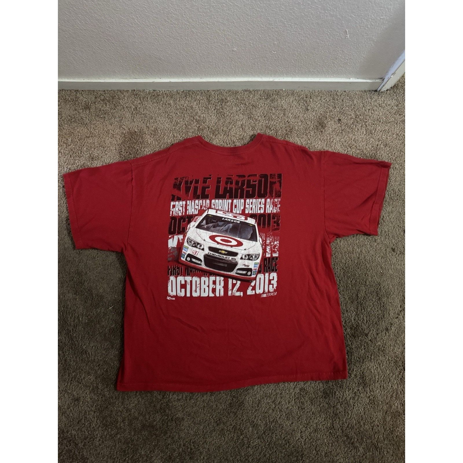 NASCAR Vintage Y2K 2013 Kyle Larson NASCAR Tee Size US XXL / EU 58 / 5 - 3 Thumbnail