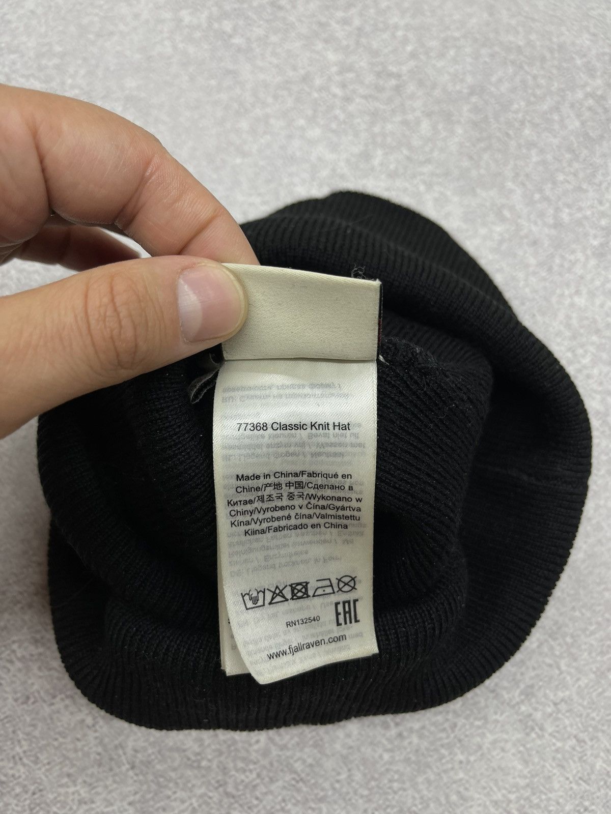 Fjallraven Mens Fjallraven Knit Wool Beanie Hat Black Size ONE SIZE - 8 Thumbnail