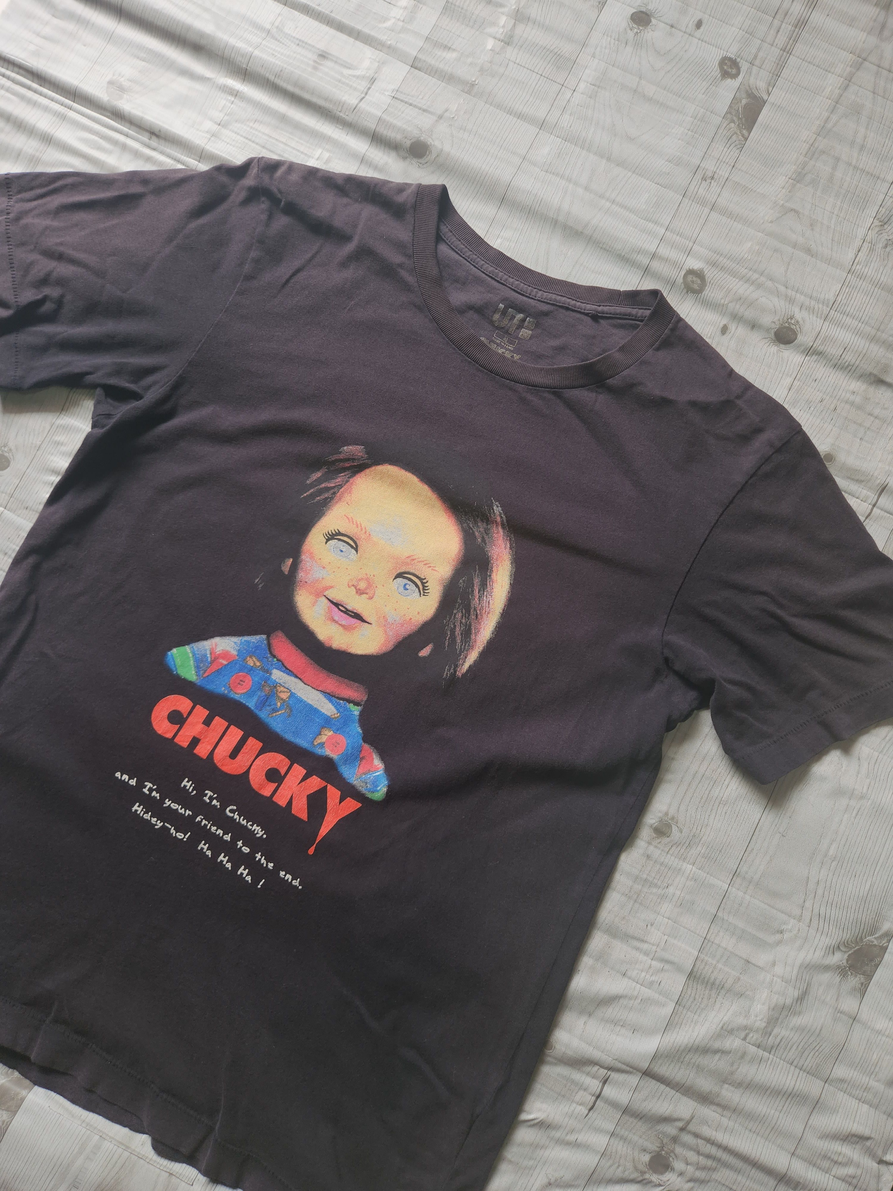 Expert Horror × Uniqlo Vintage Y2K Thrashed Horror Chucky Movie TShirt Size US M / EU 48-50 / 2 - 1 Thumbnail
