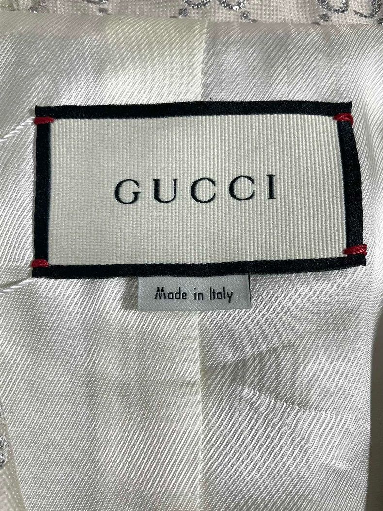 Gucci Gucci Lightweight gg gold and silver silk suit jacket 2501- Size US XS / EU 42 / 0 - 4 Thumbnail