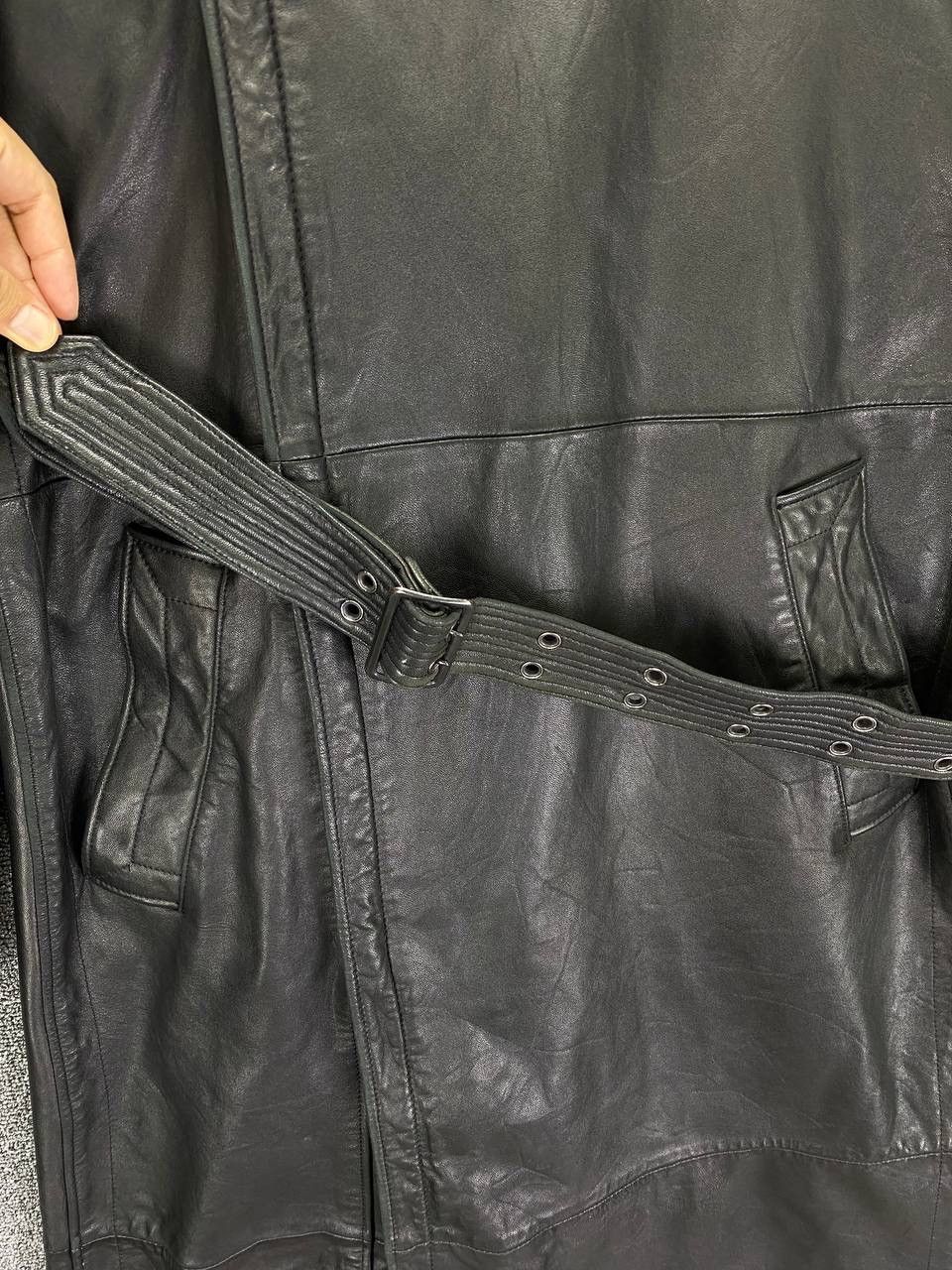 Jean Paul Gaultier × Vintage Vintage Jean Paul Gaultier Trench Coat Long Leather Jacket Size XL / US 12-14 / IT 48-50 - 18 Thumbnail