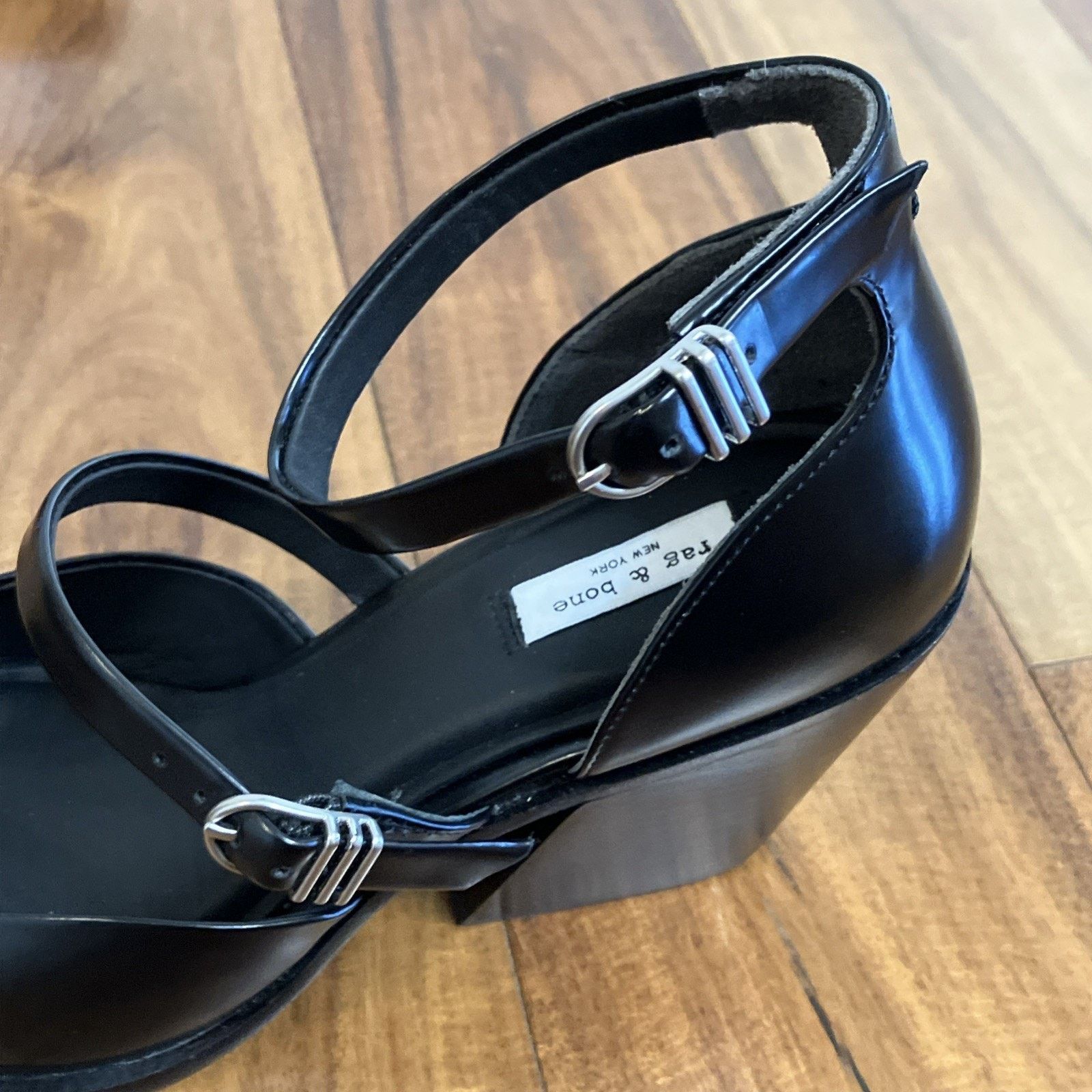 Rag & Bone NIB $468 Rag & Bone Mari Heel Sandal Black Suede Size: 9.5 Size US 9.5 / IT 39.5 - 6 Thumbnail
