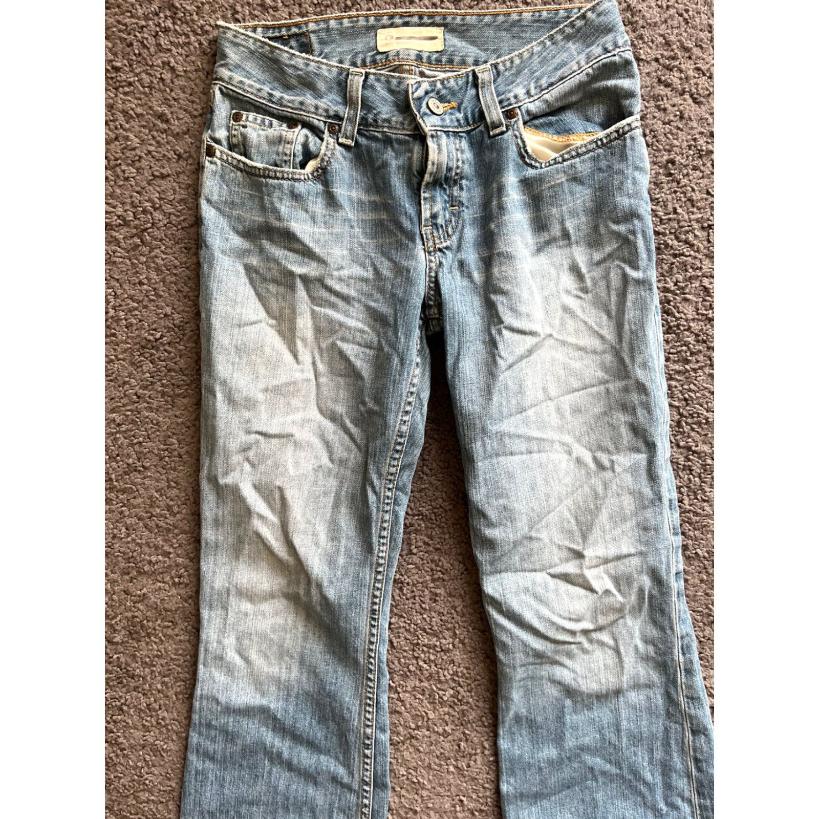 BKE VINTAGE Buckle BKE Jeans Culture Bootcut Women 28R 28x31 Denim Blue 98%Cotton 2%Spandex Distressed Thick Stitch Pockets Size 28" / US 6 / IT 42 - 5 Thumbnail