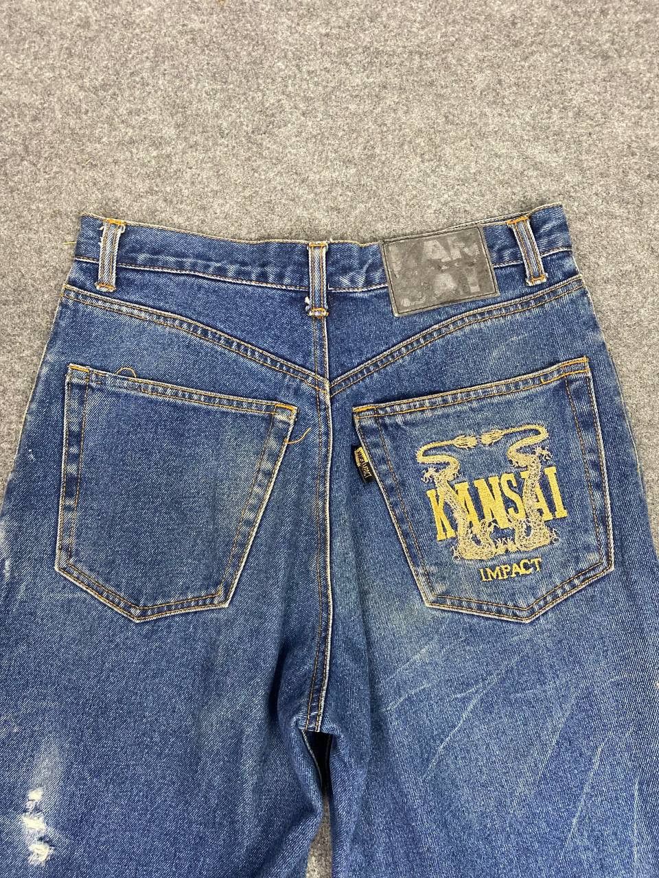 Kansai Yamamoto kansai impact japanese brands distressed denim Size US 31 - 3 Thumbnail