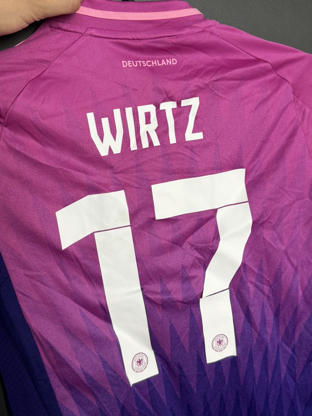 Adidas KIDS Germany 2024 Away Wirtz Football Jersey T-Shirt Size US XS / EU 42 / 0 - 3 Thumbnail