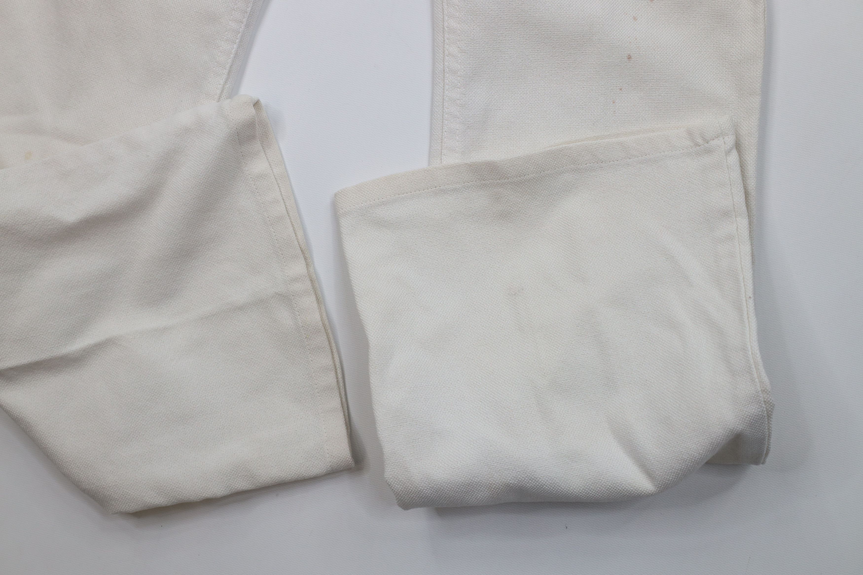 Levi's Vintage 50s 60s Levis Big E Wide Leg Chino Pants White USA Size US 30 / EU 46 - 7 Thumbnail