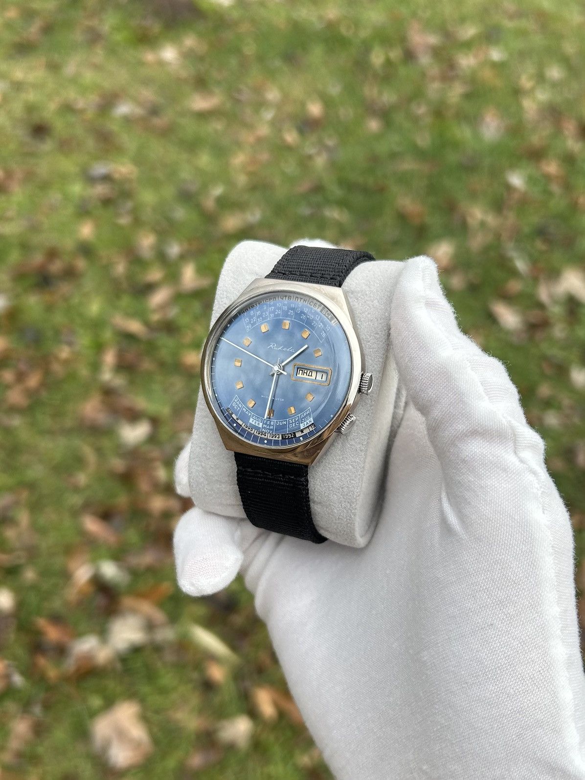 Vintage Vintage Watch Raketa College Calendar Mechanical 1980s Size ONE SIZE - 14 Thumbnail