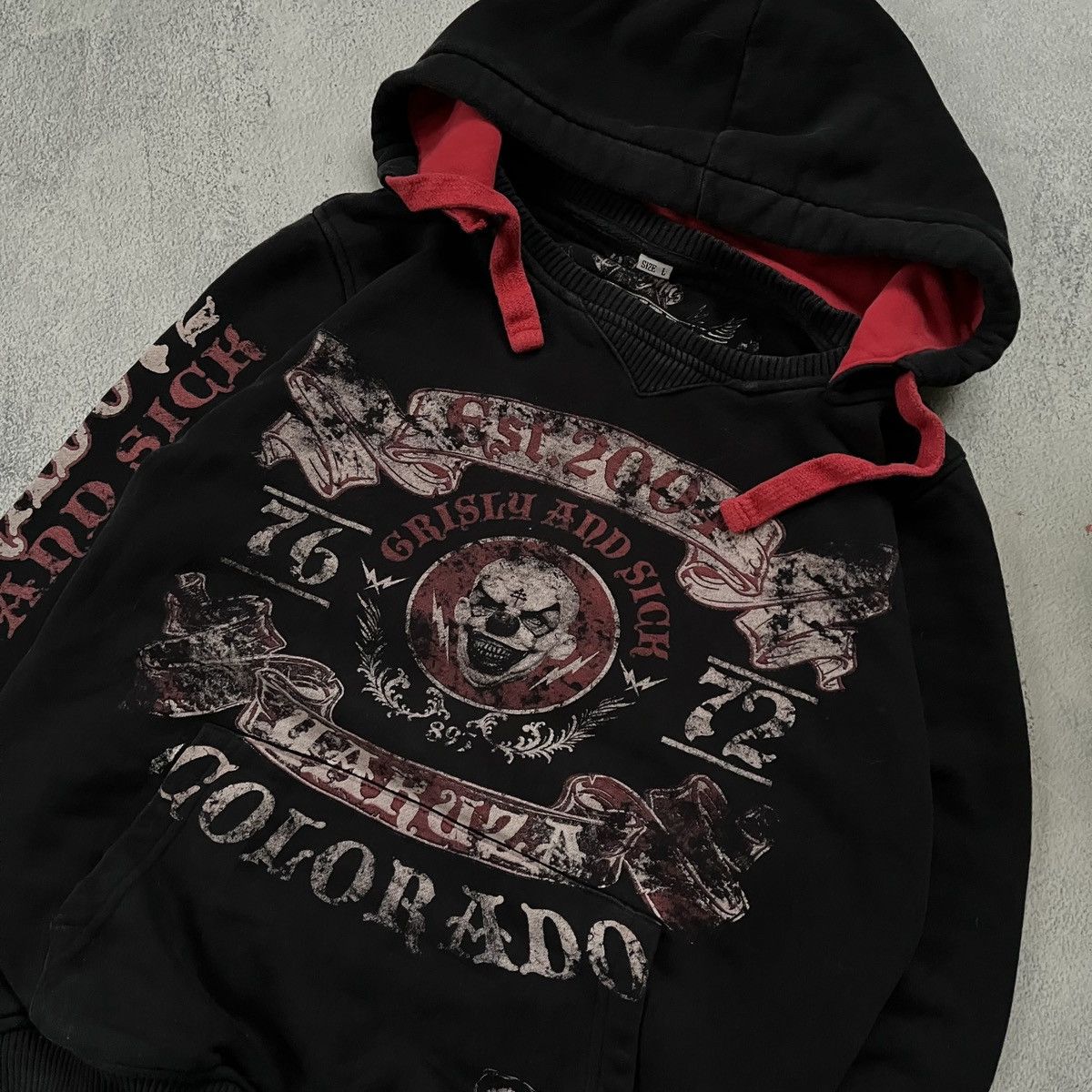 Ed Hardy × Japanese Brand Japanese Yakuza crazy printed Ed Hardy style y2k hoodie Size US M / EU 48-50 / 2 - 3 Thumbnail