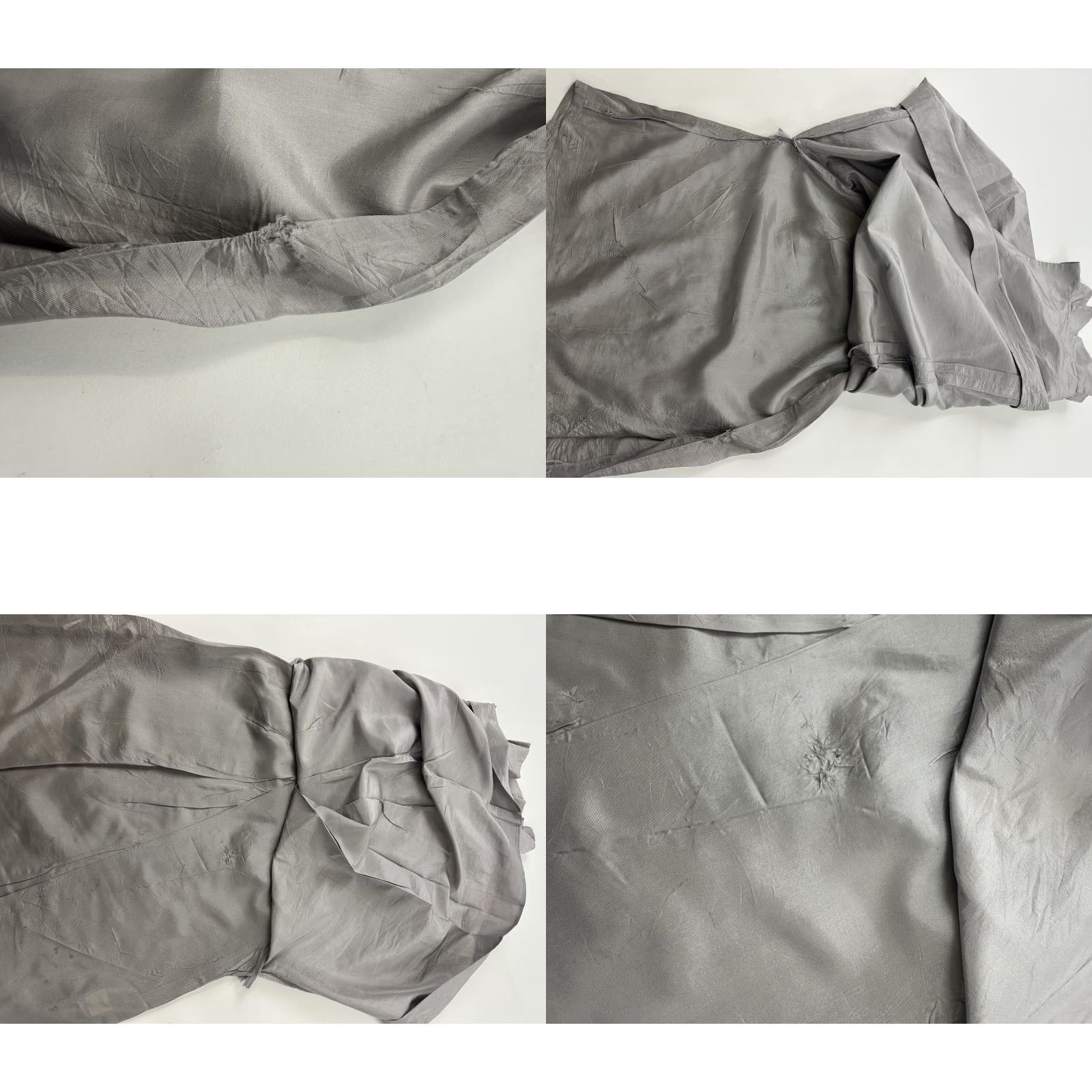 J.Crew J.CREW Dress Womens 4 Gray Silk Sleeveless Ruffle A-Line Zip Short - Side Zip Womens Size S / US 4 / IT 40 - 10 Thumbnail