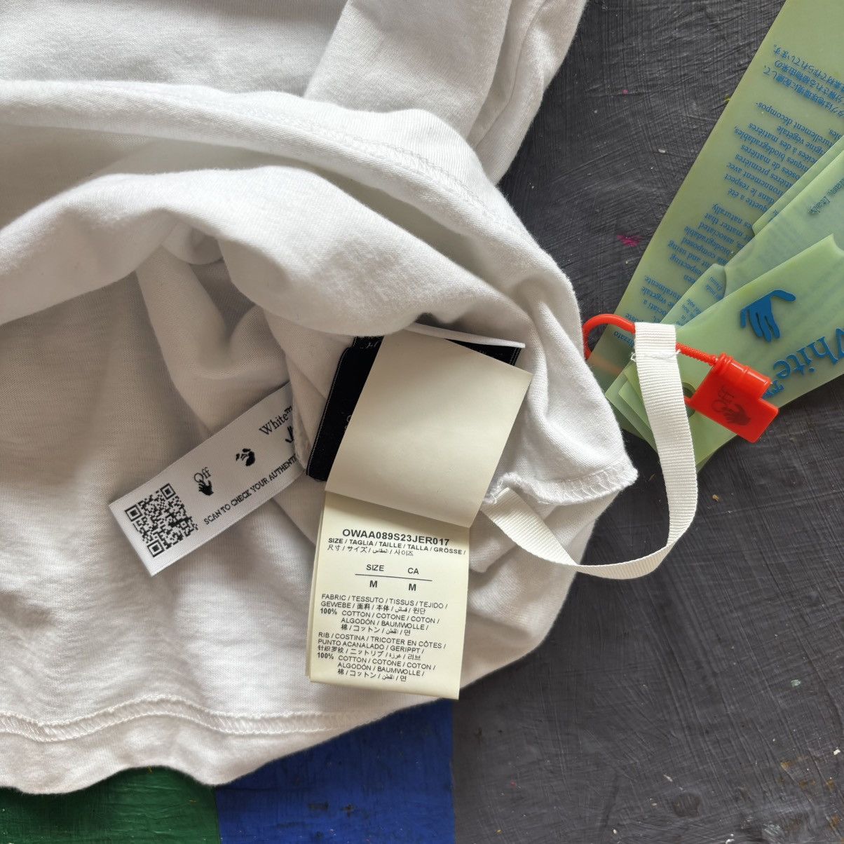 Off-White OFF-WHITE 70s Type Logo cotton t-shirt Size US M / EU 48-50 / 2 - 7 Thumbnail