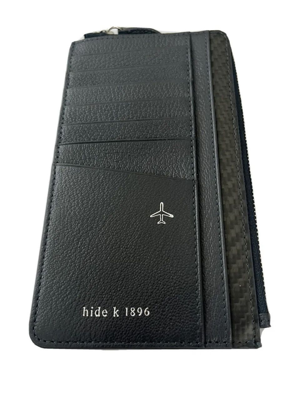 Japanese Brand hide k 1896 RFID Blue Leather Travel Documents Wallet Size ONE SIZE - 3 Thumbnail