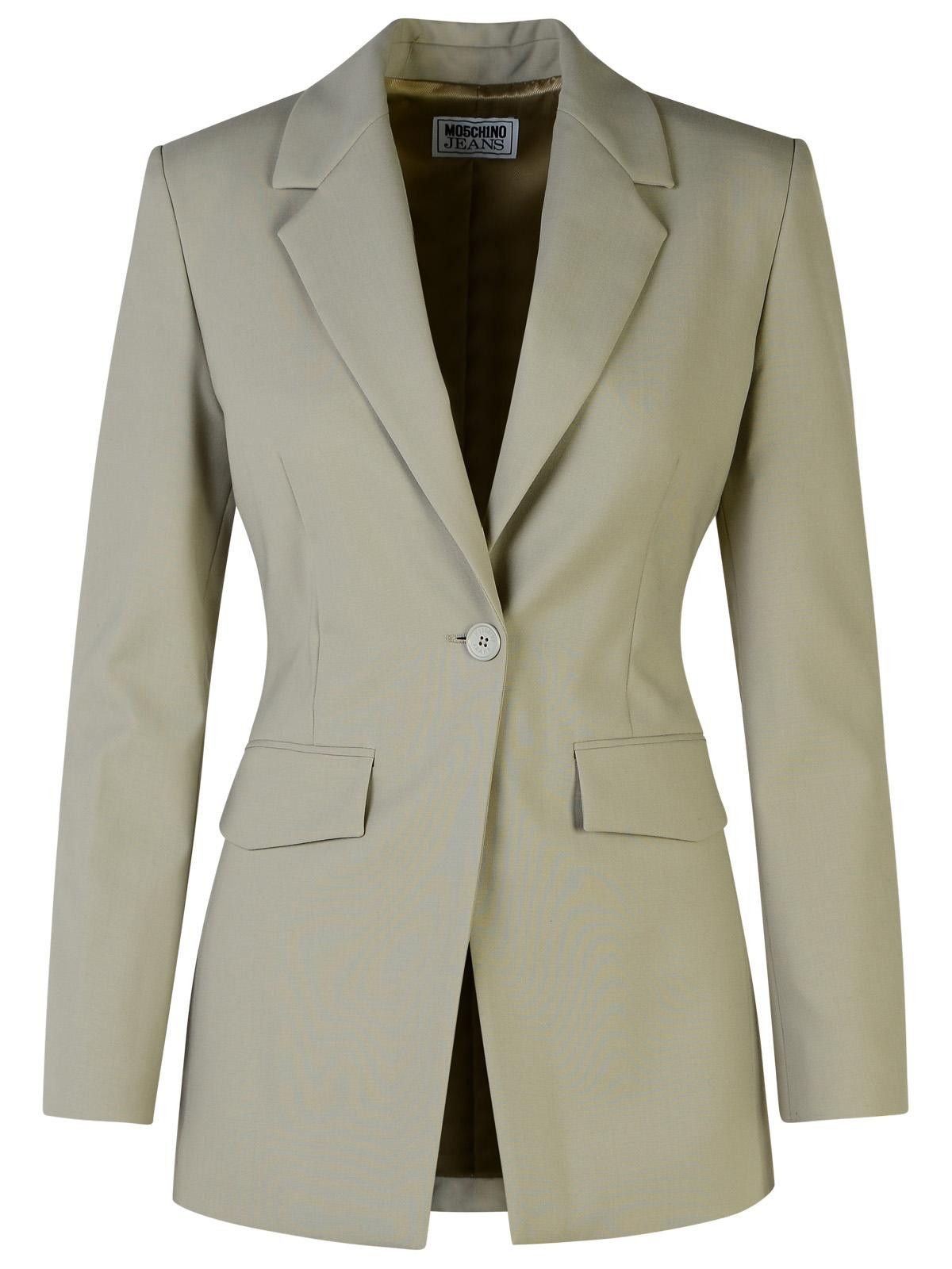 MOSCHINO JEANS Grey Wool Blend Blazer