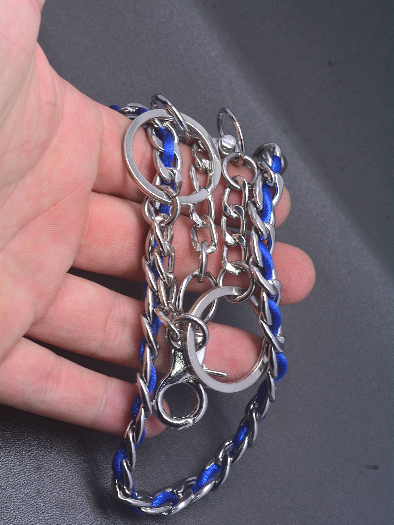 Japanese Brand × Jewelry 30-Inch Biker Pants Chain with Blue Thread 9mm Link Size ONE SIZE - 3 Thumbnail
