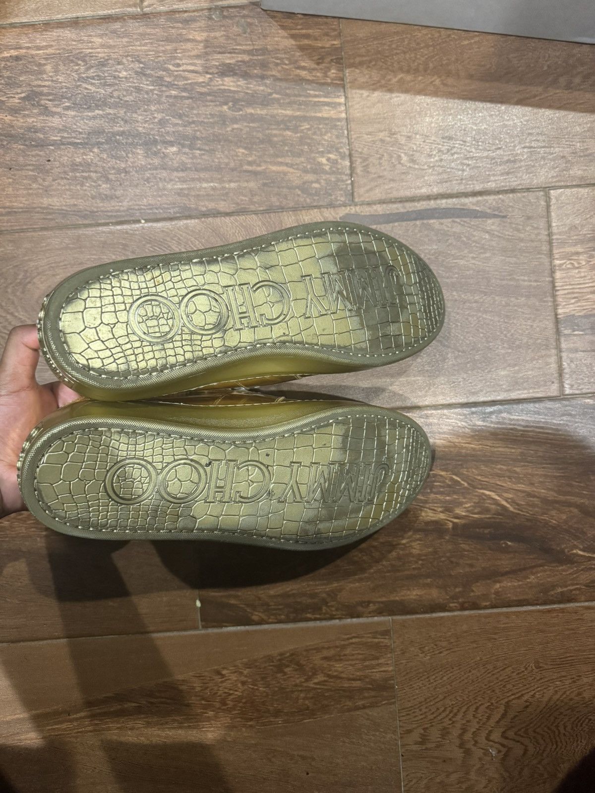 Jimmy Choo Gold Low-Top Jimmy Choo Sneakers Size US 11 / EU 44 - 5 Thumbnail