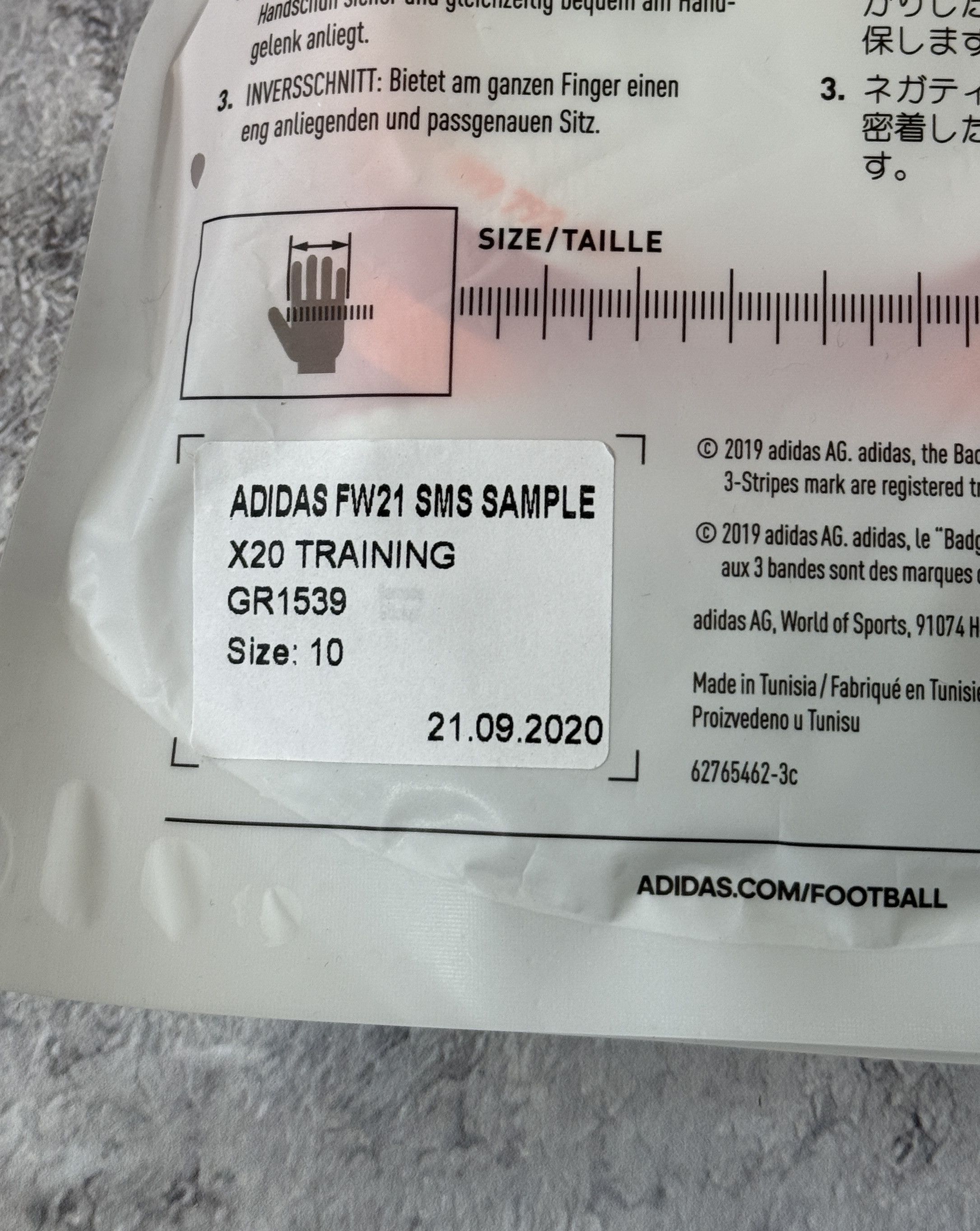 Adidas adidas X 20 GL Training FOOTBALL Gloves GR1539 SIZE 10 Size ONE SIZE - 6 Thumbnail