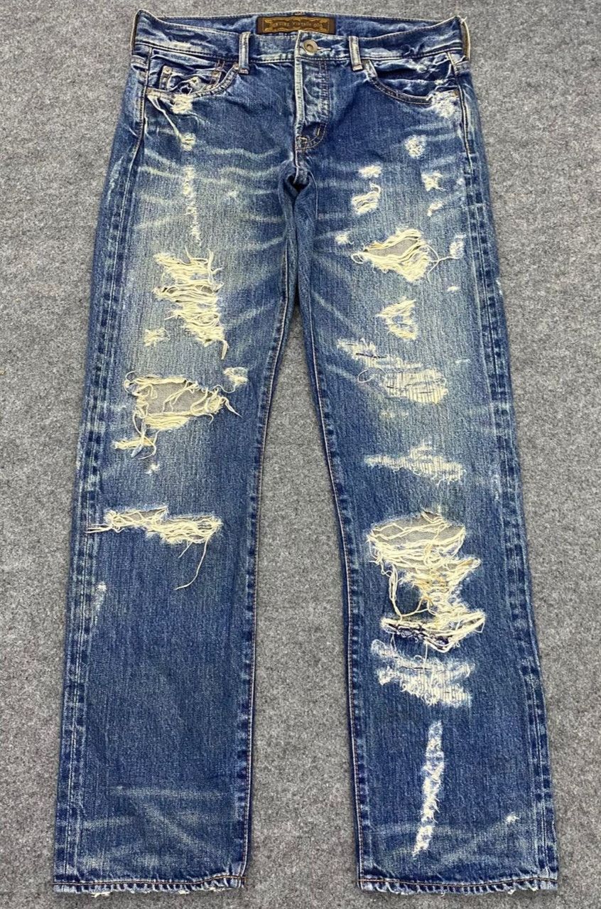 If Six Was Nine Genuine Vintage Goa Selvegde Distressed Denim Size US 32 / EU 48 - 1 Thumbnail