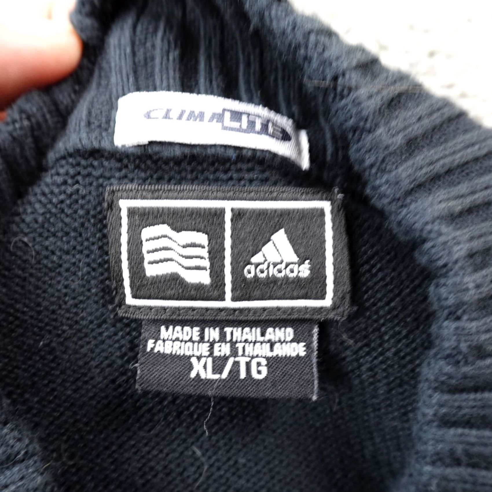 Adidas VTG Adidas Sweatshirt Mens XL Black Climalite Knit Pullover Athletic Sweater Y2K Size US XL / EU 56 / 4 - 4 Thumbnail