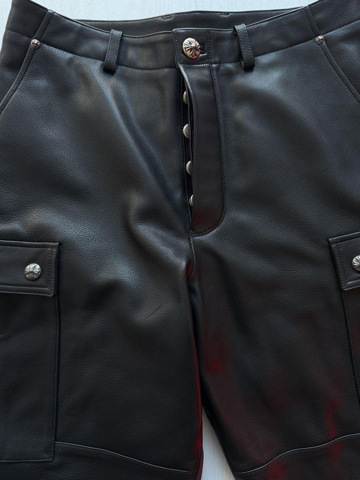 Chrome Hearts Chrome Heart Devil Dog Full Leather Cargo Carpenters Size US 33 - 3 Thumbnail