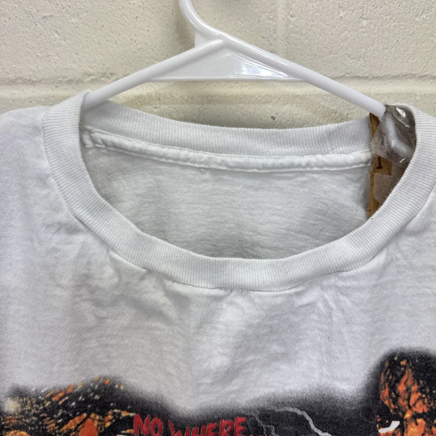 Vintage VINTAGE Metallica T-Shirt XXL White 90s Band Music Graphic Print Tour No Where Else To Roam Mens Boys? Size US XXL / EU 58 / 5 - 3 Thumbnail
