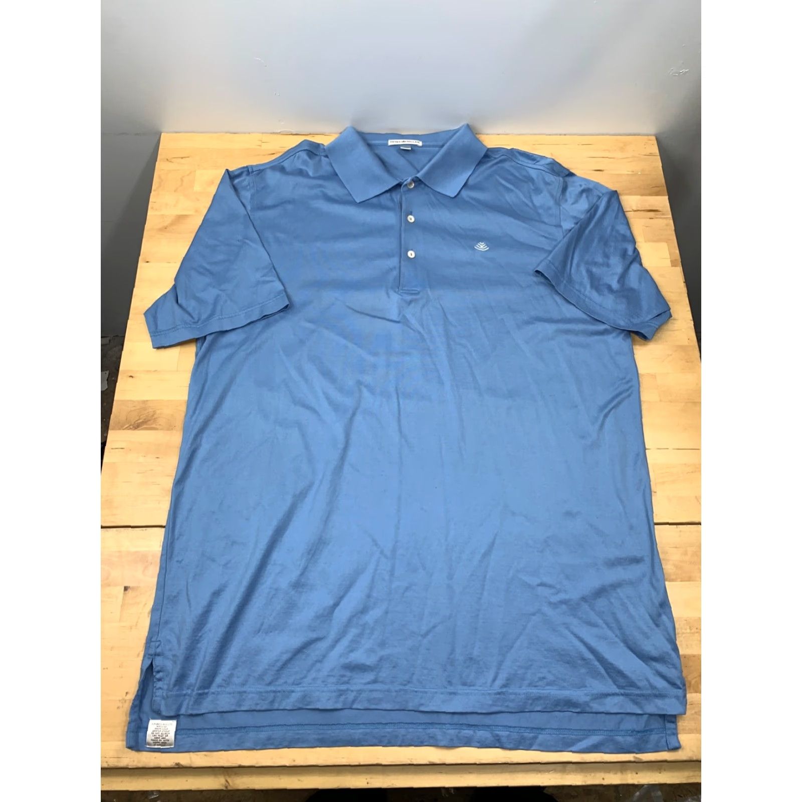 Peter Millar Peter Millar Golf Polo Solid Blue Short Sleeve Casual XL Regular Men Polo 4930 Size US XL / EU 56 / 4 - 2 Thumbnail