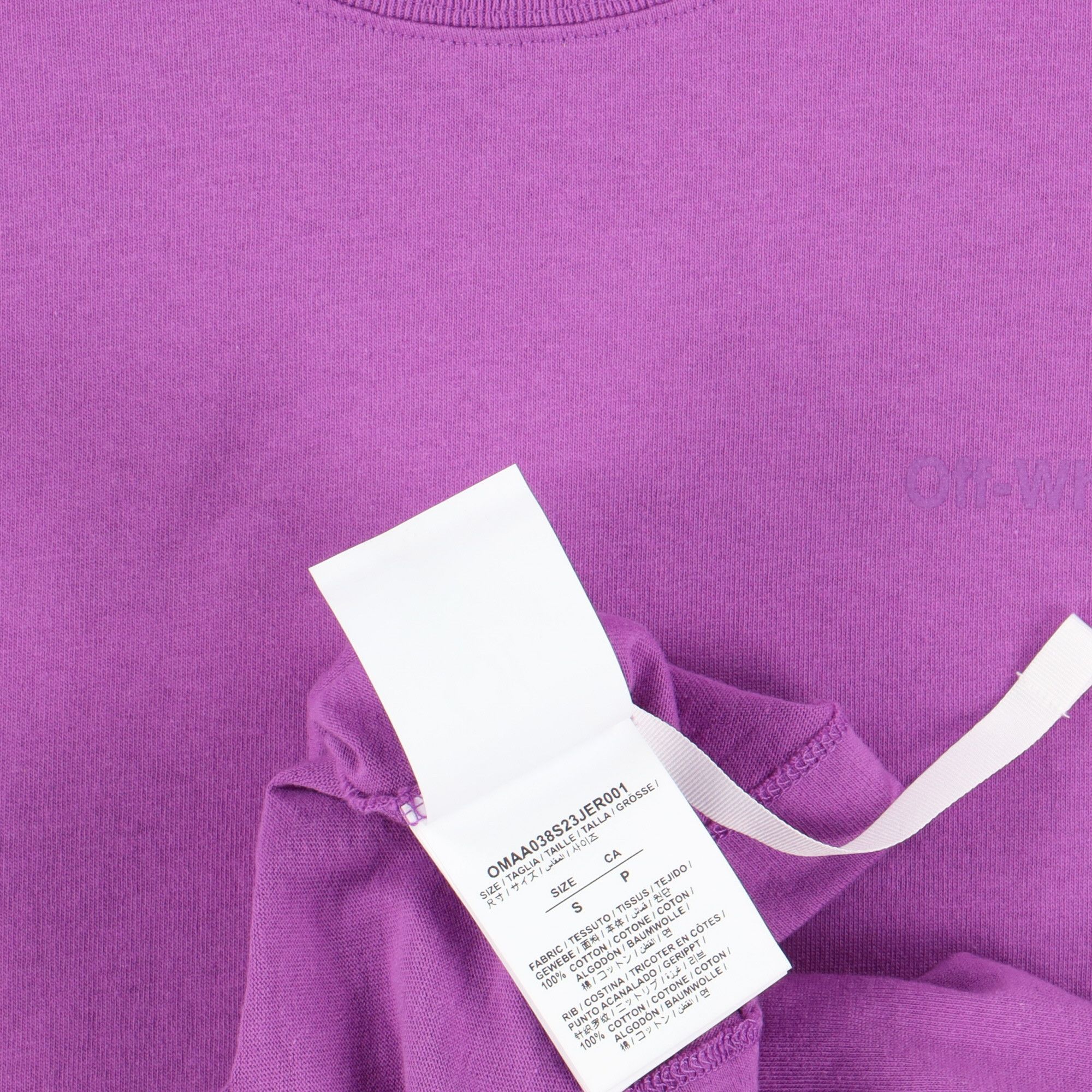 Off-White Purple Logo Rubber Diagonals Oversized T-Shirt Size US S / EU 44-46 / 1 - 7 Thumbnail