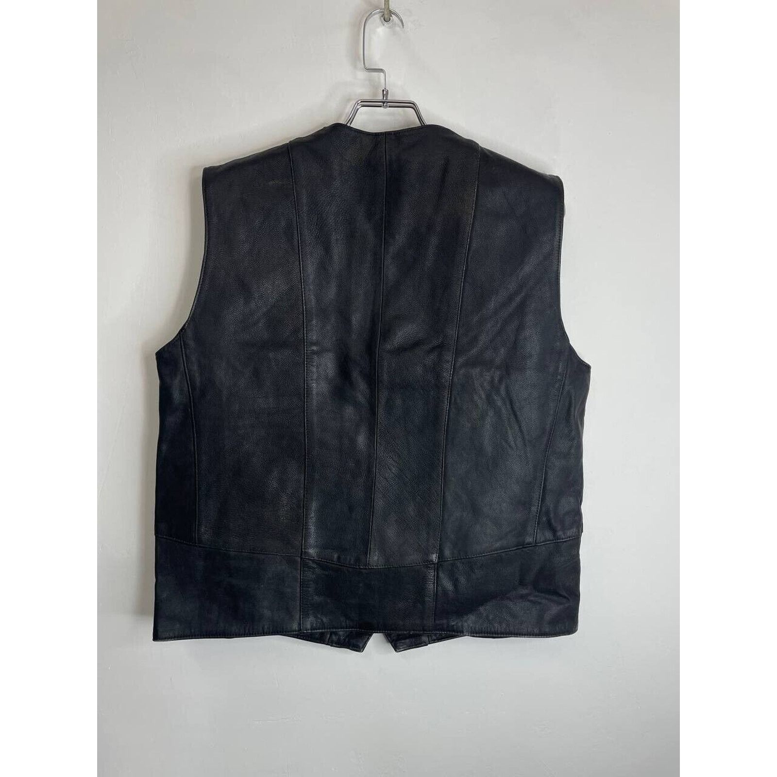Vintage Vintage Black Patchwork Leather Vest Western Style Size M Size US M / EU 48-50 / 2 - 5 Thumbnail