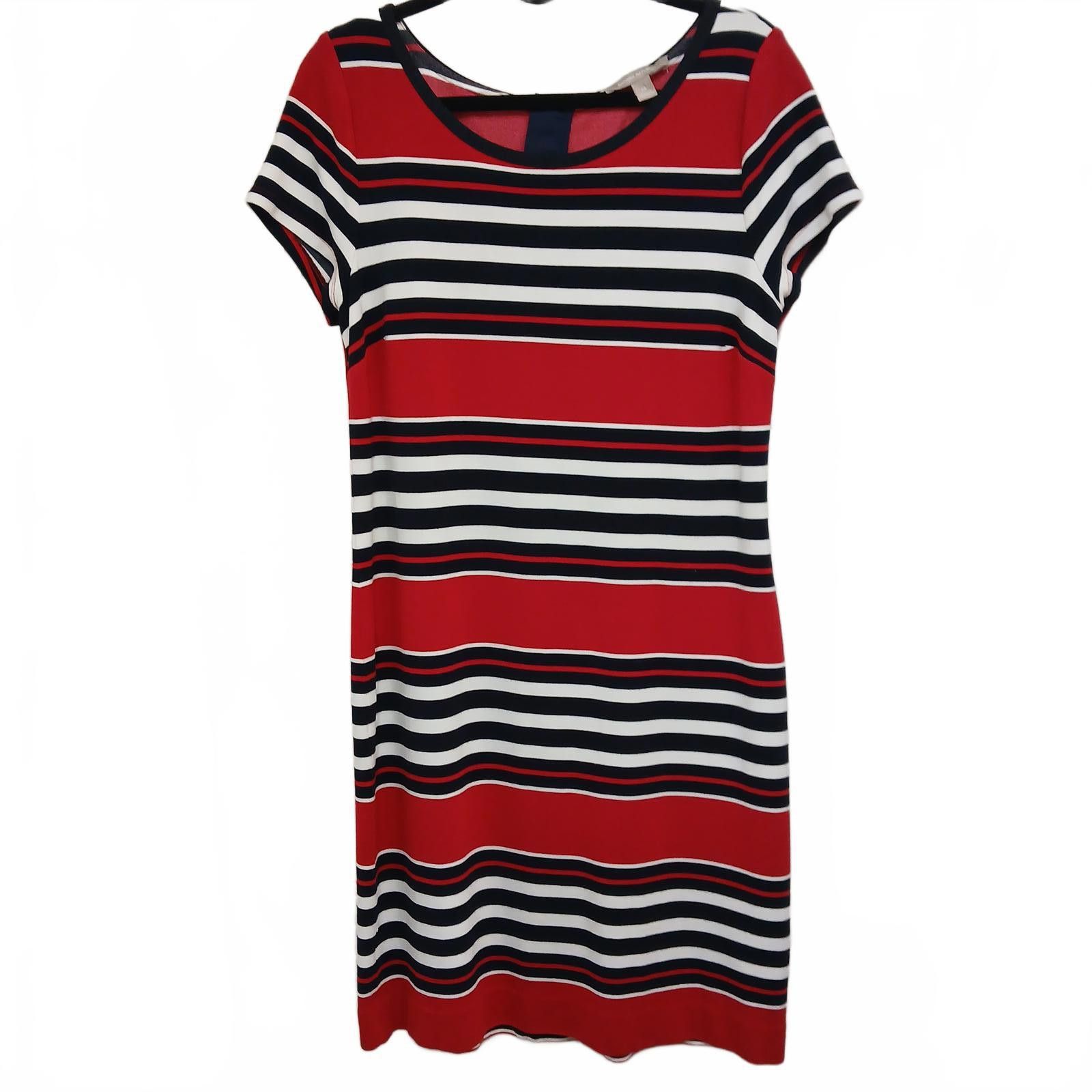 Banana Republic Banana Republic Striped Dress - Red/White/Navy Blue, Size 14 Size XL / US 12-14 / IT 48-50 - 1 Thumbnail