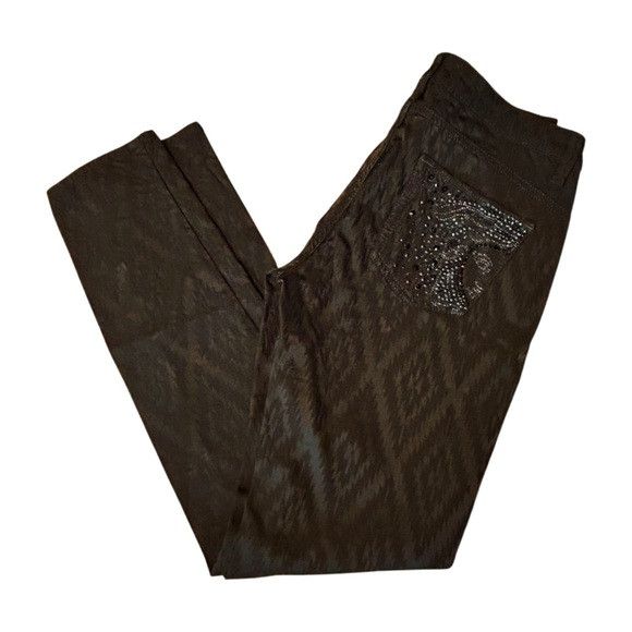 Other Versace Collection Black Jacquard Skinny Medusa Pants Size 27" / US 4 / IT 40 - 1 Thumbnail