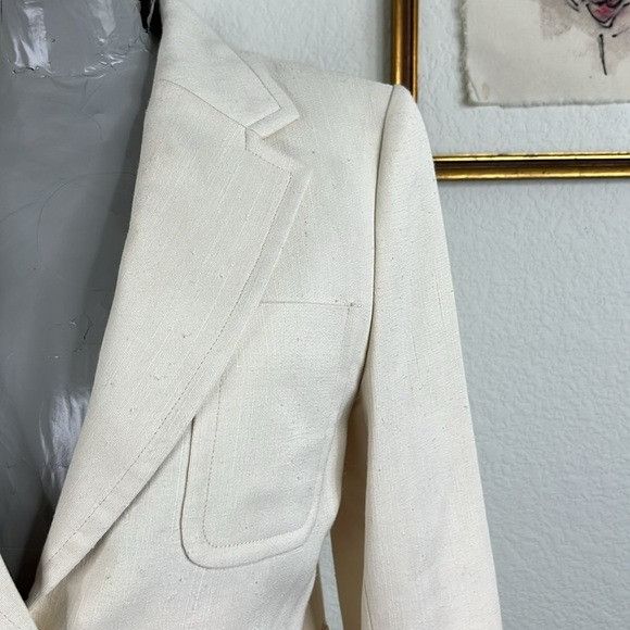 Victoria Beckham Victoria Beckham Ecru Single Breasted Blazer Silk Blend 2 Bu Size S / US 4 / IT 40 - 2 Thumbnail