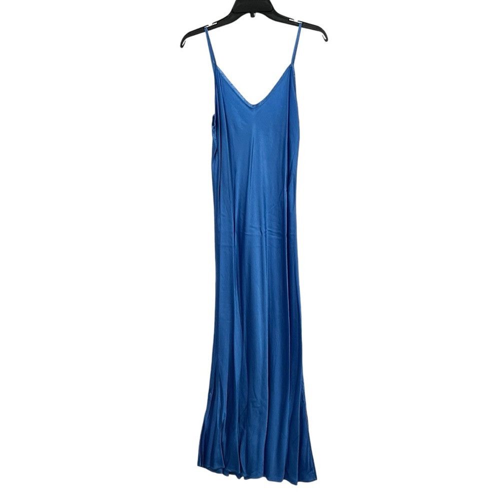 Enza Costa ENZA COSTA SATIN BIAS CUT SLIP DRESS IN POOL BLUE WOMENS Size M / US 6-8 / IT 42-44 - 3 Thumbnail