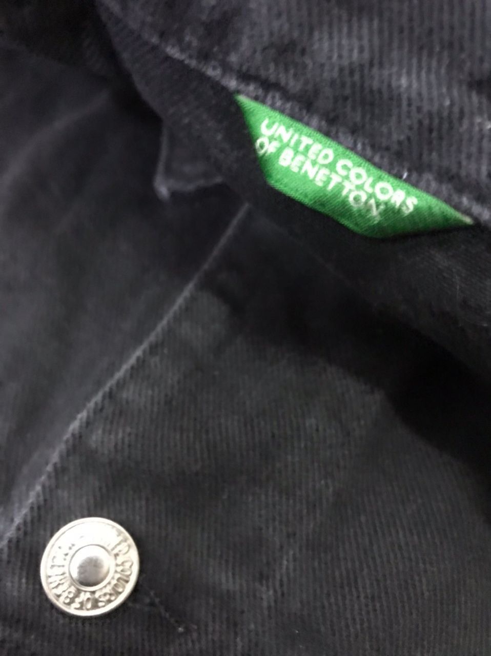 United Colors Of Benetton 💥United Colors Of Benetton Trucker Black Jacket Size US M / EU 48-50 / 2 - 7 Thumbnail